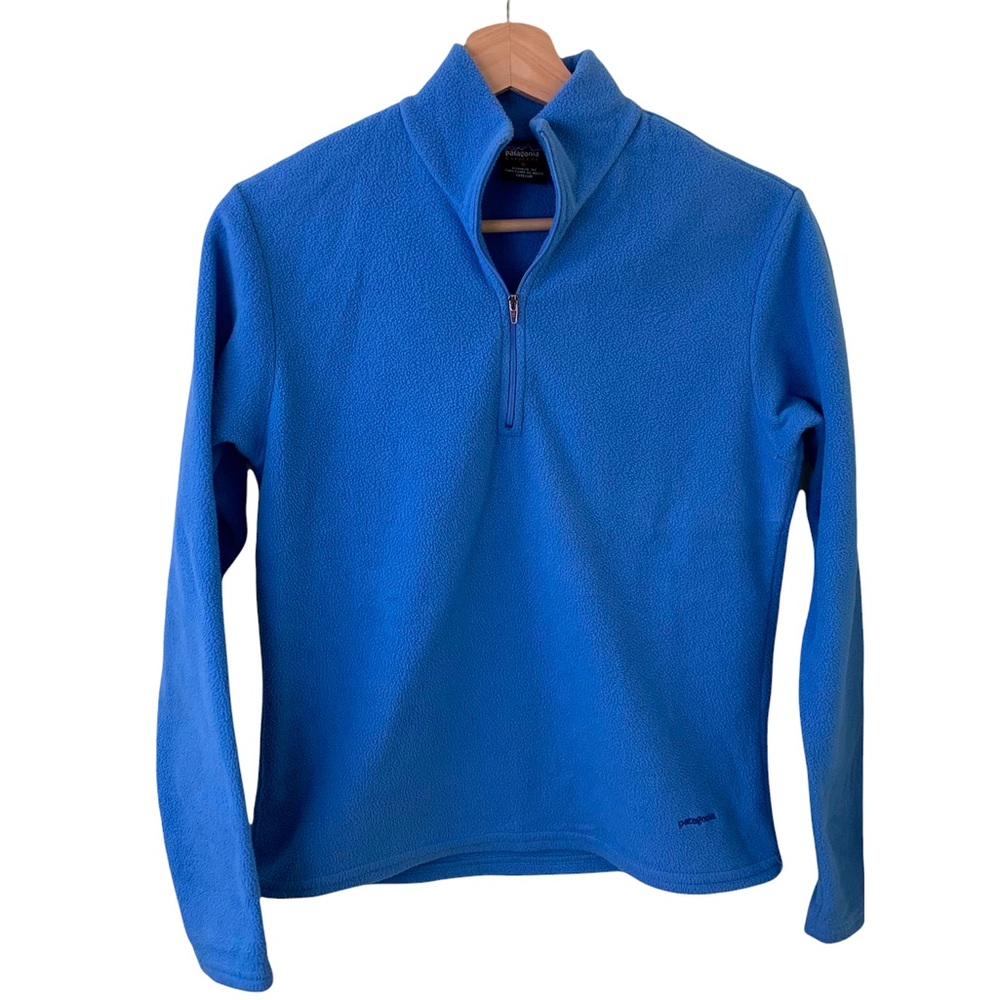 Patagonia Capilene Fleece Quarter-Zip Midweight Pullover in Size Small | Blue